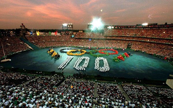 The opening ceremony for the 1996 olympics