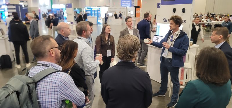 AnnMarie and partners at Manifest floor